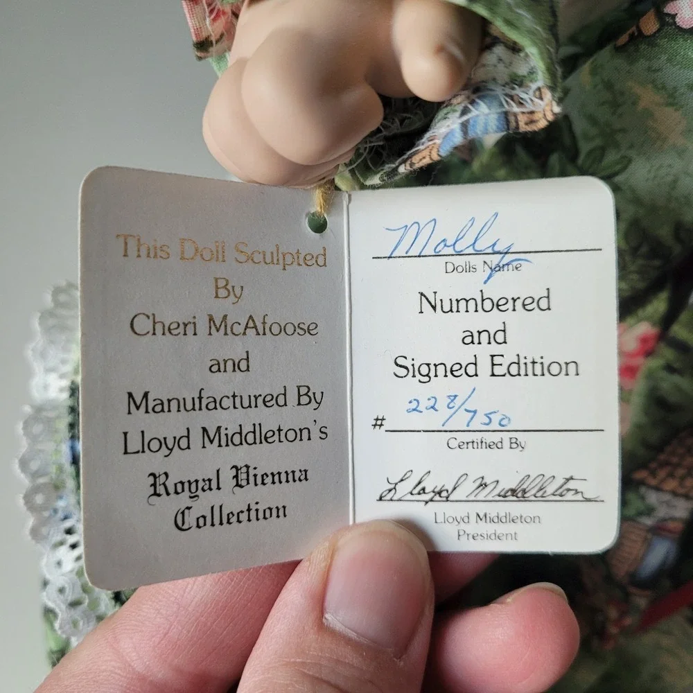 Lloyd Middleton Molly Porcelain Doll Cheri McAfoose Royal Vienna Collection #228